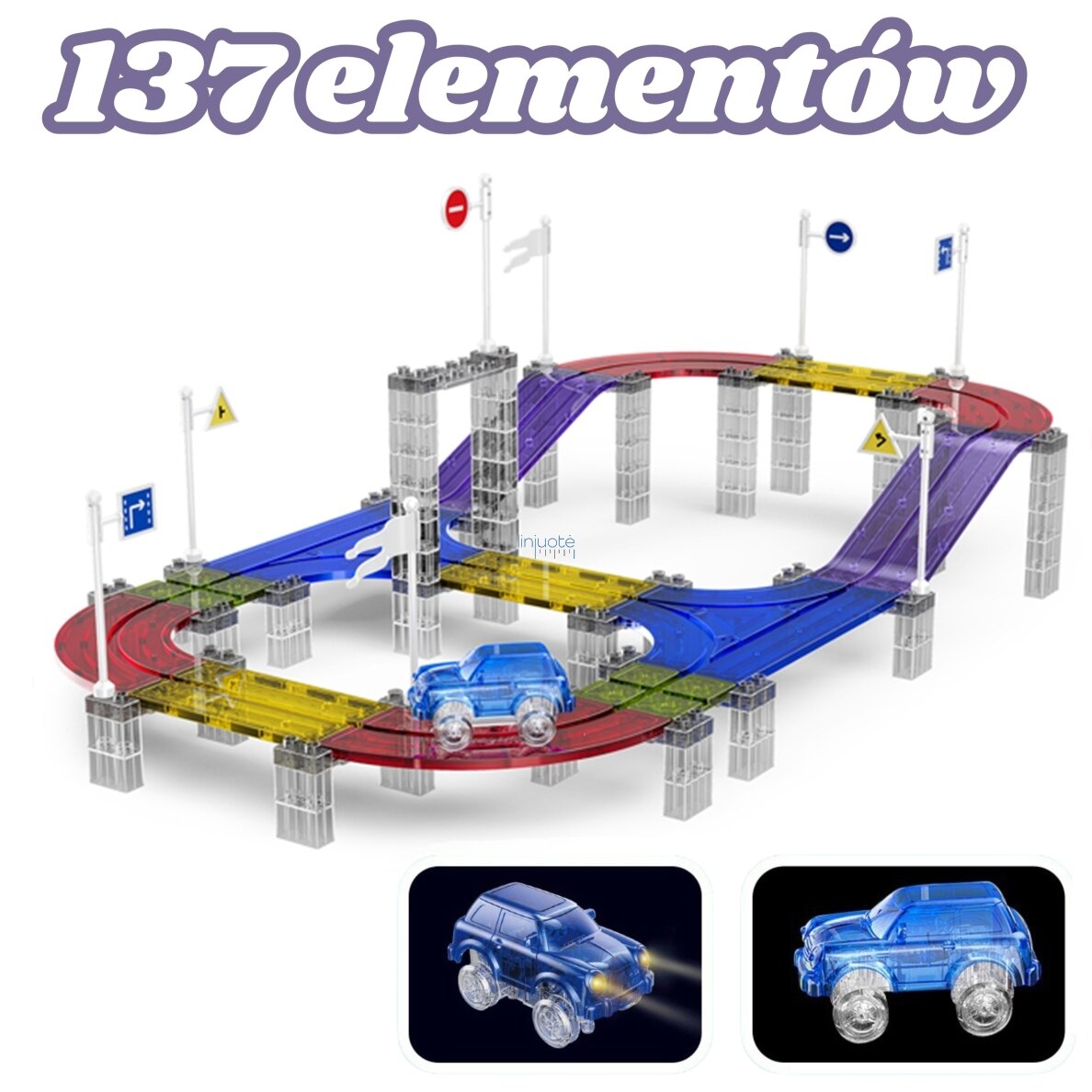 WOOPIE MAGNETINIS LENKTYNIŲ TAKAS SU MAŠINĖLE 137EL., 54900 4