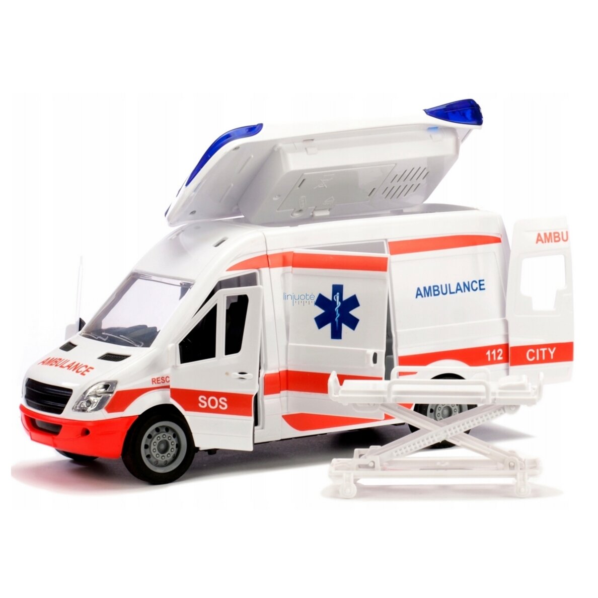 WOOPIE Greitoji pagalba Ambulans Nosinės komplekte + Garso ir šviesos signalai, 57185 4