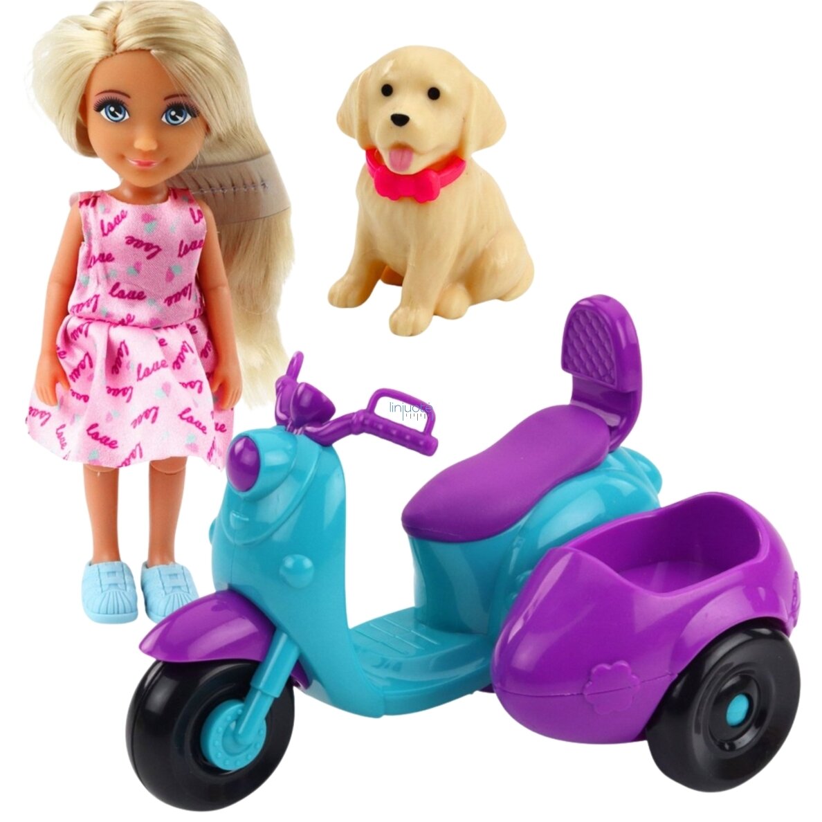 WOOPIE ROYAL Lėlė ant Motorolerio su Šuniuku, 57697 1 WOOPIE ROYAL Lėlė ant Motorolerio su Šuniuku, 57697 1
