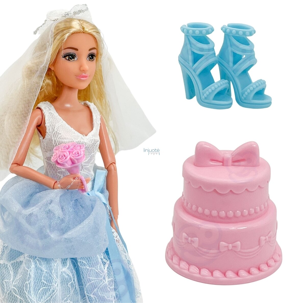 WOOPIE ROYAL Mados Lėlė LILY Nuotaka su Tortu, 57826 1