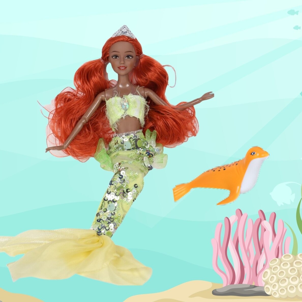 WOOPIE ROYAL Lėlytė Undinėlė Emi Mermaid su Ruoniu, 57598 1