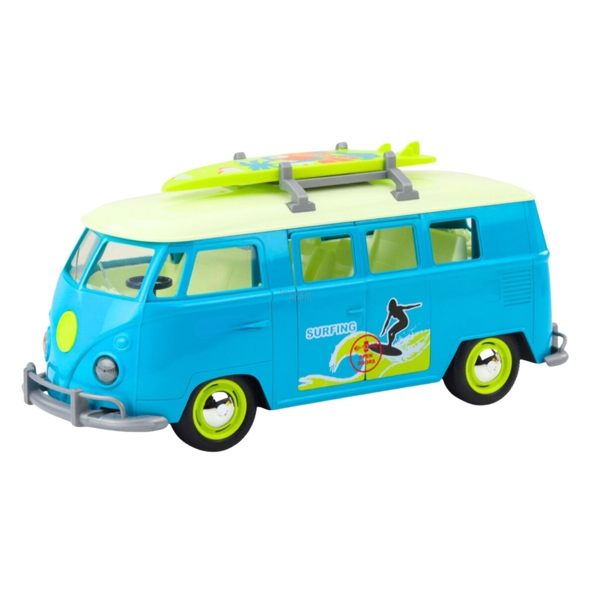 WOOPIE Automobilis Bus Surfing Klasikinis Mėlynas Su Šviesos Ir Garso Efektais Modelis, 57208 2