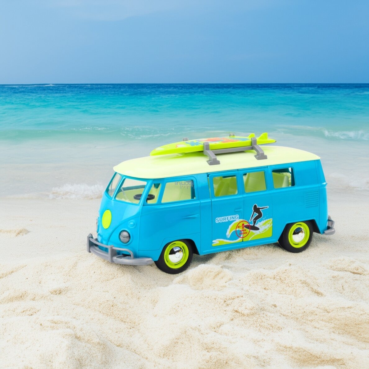 WOOPIE Automobilis Bus Surfing Klasikinis Mėlynas Su Šviesos Ir Garso Efektais Modelis, 57208 1