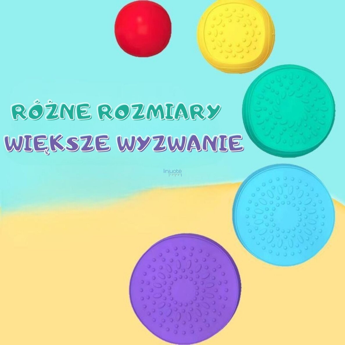 WOOPIE Sensorinis Takelis Balansiniai Akmenys Vaikams Pusiausvyros Treniravimas 5 vnt., 54344 5 WOOPIE Sensorinis Takelis Balansiniai Akmenys Vaikams Pusiausvyros Treniravimas 5 vnt., 54344 5