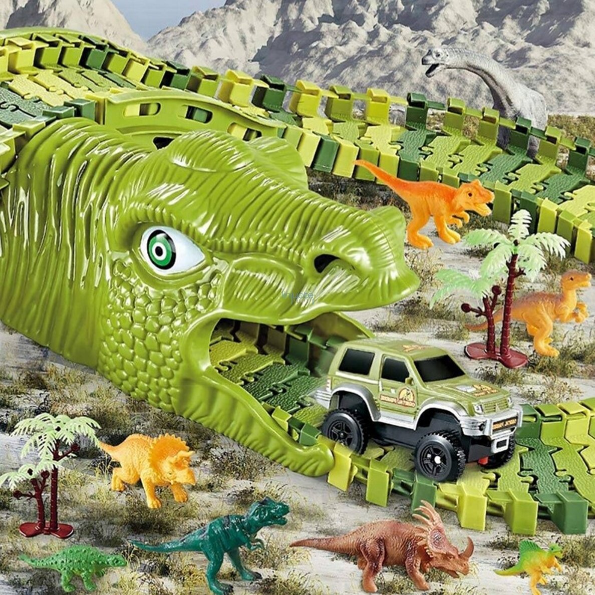 WOOPIE AUTOMOBILIŲ TRASA, XXL DINOZAURAI, 240 EL., 45630 3 WOOPIE AUTOMOBILIŲ TRASA, XXL DINOZAURAI, 240 EL., 45630 3