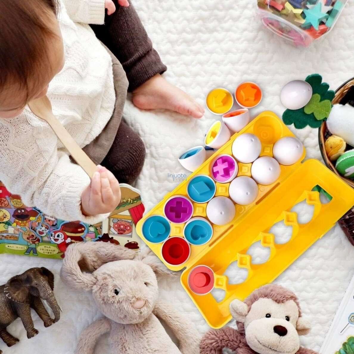 MONTESSORI KIAUŠINIŲ DĖLIONĖ - ATITAIKYK FORMAS IR SPALVAS, 48426 7 MONTESSORI KIAUŠINIŲ DĖLIONĖ - ATITAIKYK FORMAS IR SPALVAS, 48426 7