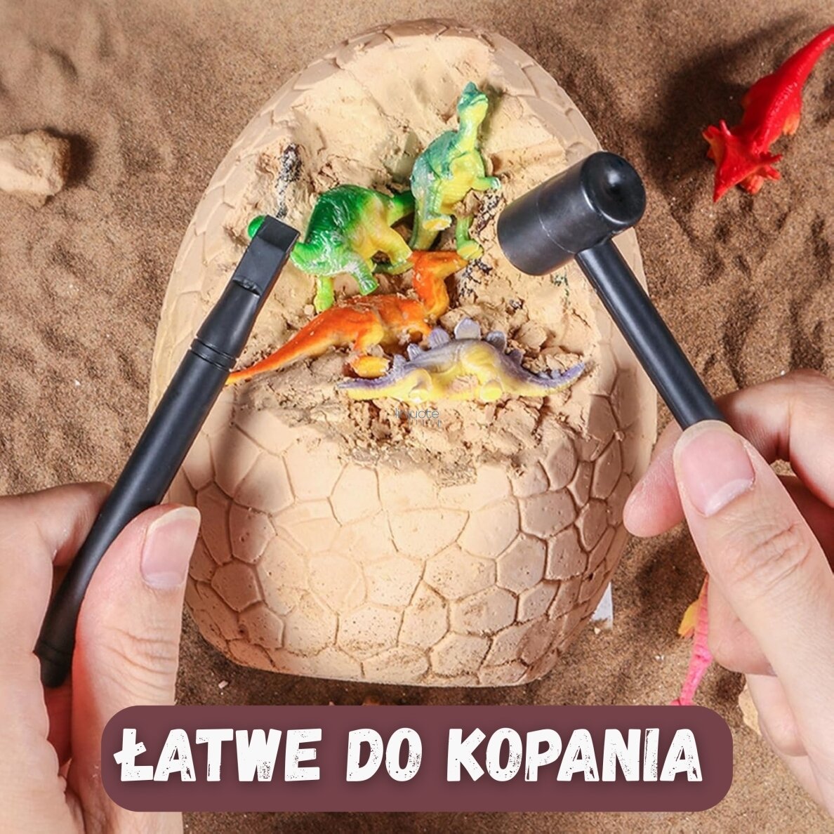 WOOPIE Dinozaurų Kiaušinio Kasinėjimo Rinkinys – 12 Dinozaurų 57048 3