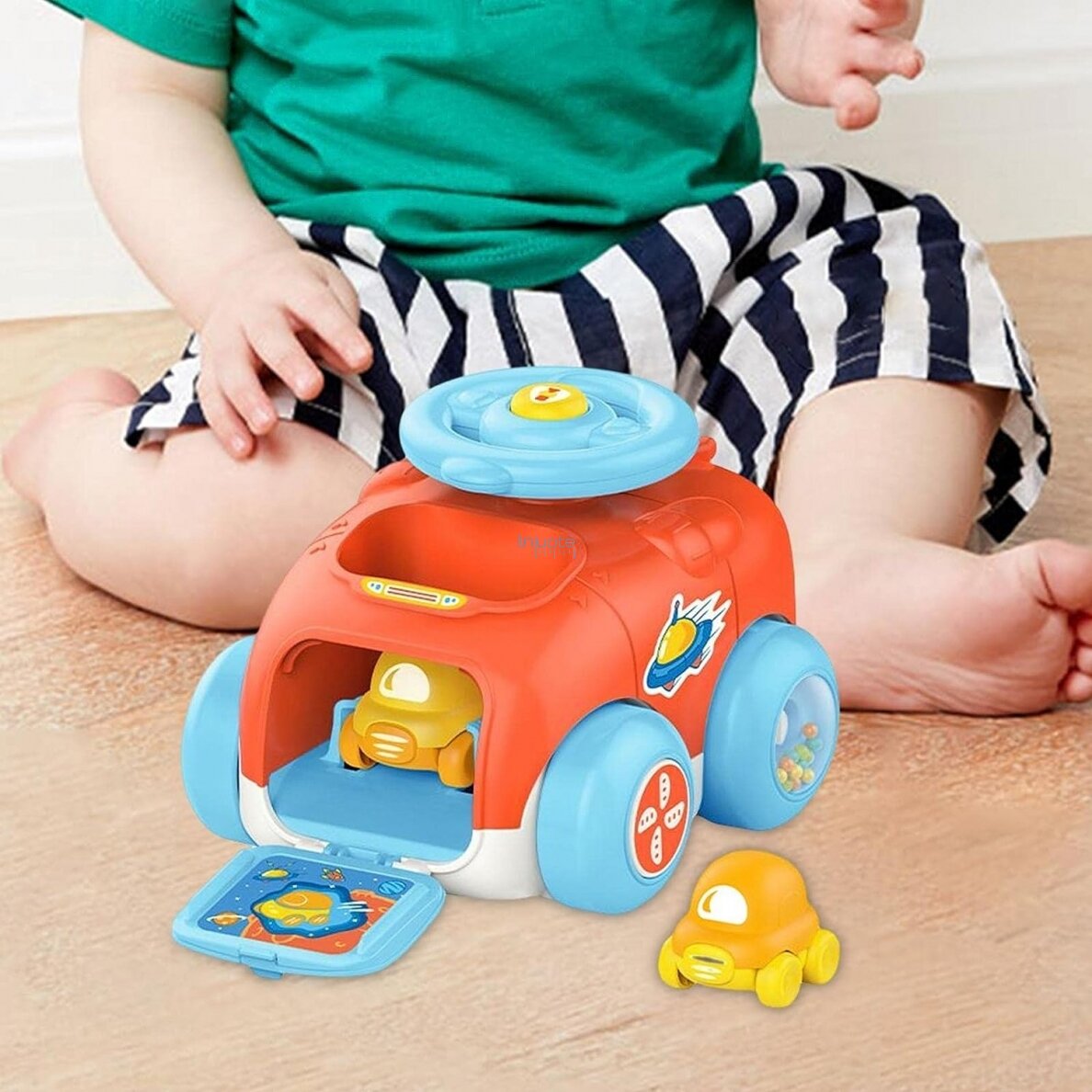 WOOPIE BABY AUTOMOBILIŲ PALEIDIMO ĮRENGINYS, AUTOMOBILIŲ KATAPULTOS RINKINYS, 47221 1 WOOPIE BABY AUTOMOBILIŲ PALEIDIMO ĮRENGINYS, AUTOMOBILIŲ KATAPULTOS RINKINYS, 47221 1
