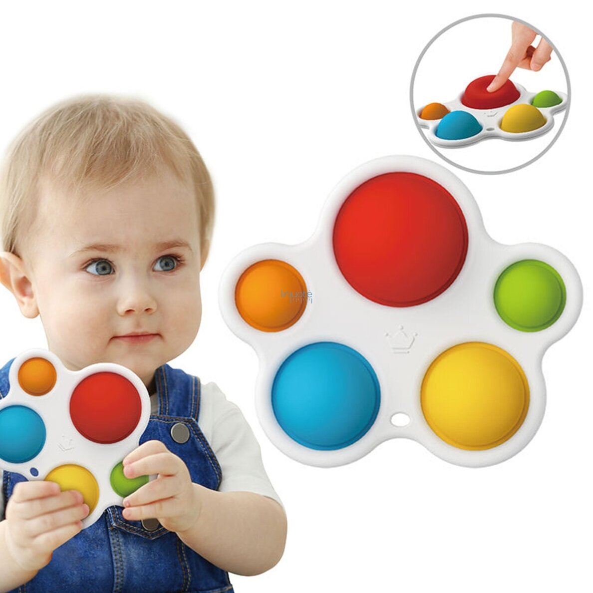 WOOPIE Jutiklinė Žaislas Kramtukas Antistresinis POP IT Montessori 6