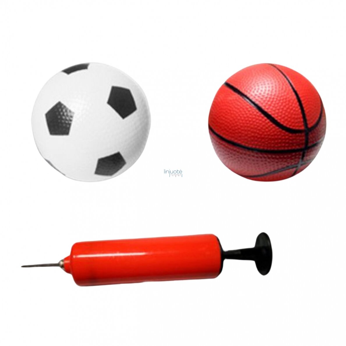 RINKINYS 2IN1, KREPŠINIO, FUTBOLO VARTAI + KAMUOLIAI IR POMPA, 51107 2 RINKINYS 2IN1, KREPŠINIO, FUTBOLO VARTAI + KAMUOLIAI IR POMPA, 51107 2