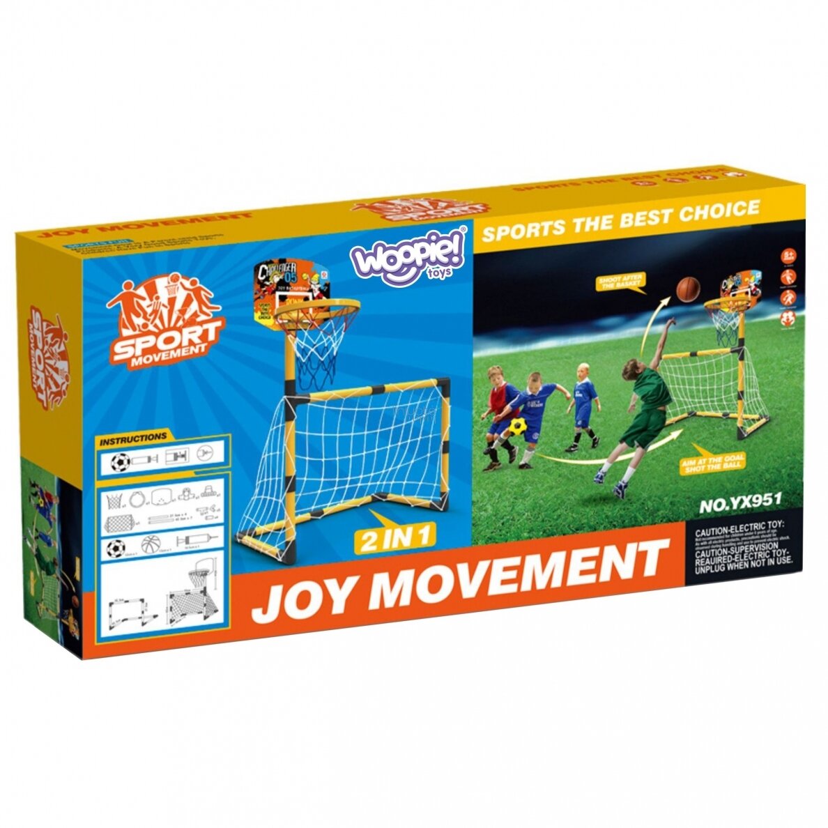 RINKINYS 2IN1, KREPŠINIO, FUTBOLO VARTAI + KAMUOLIAI IR POMPA, 51107 4 RINKINYS 2IN1, KREPŠINIO, FUTBOLO VARTAI + KAMUOLIAI IR POMPA, 51107 4