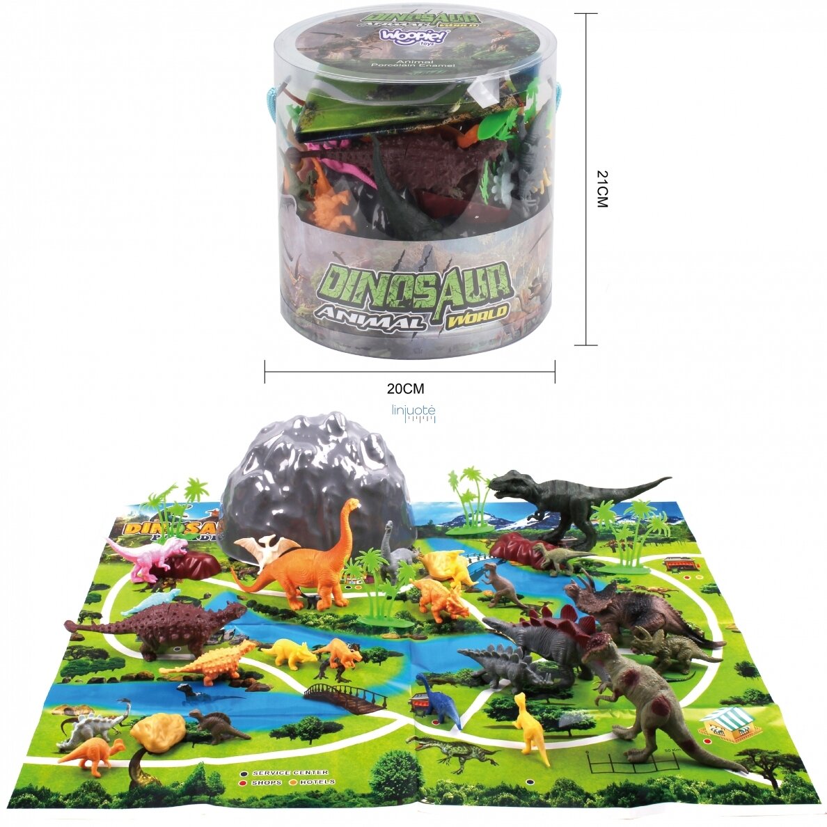 DINOZAURŲ FIGURĖLIŲ RINKINYS DĖŽŪTĖJE, 34 EL., 47153 1 DINOZAURŲ FIGURĖLIŲ RINKINYS DĖŽŪTĖJE, 34 EL., 47153 1