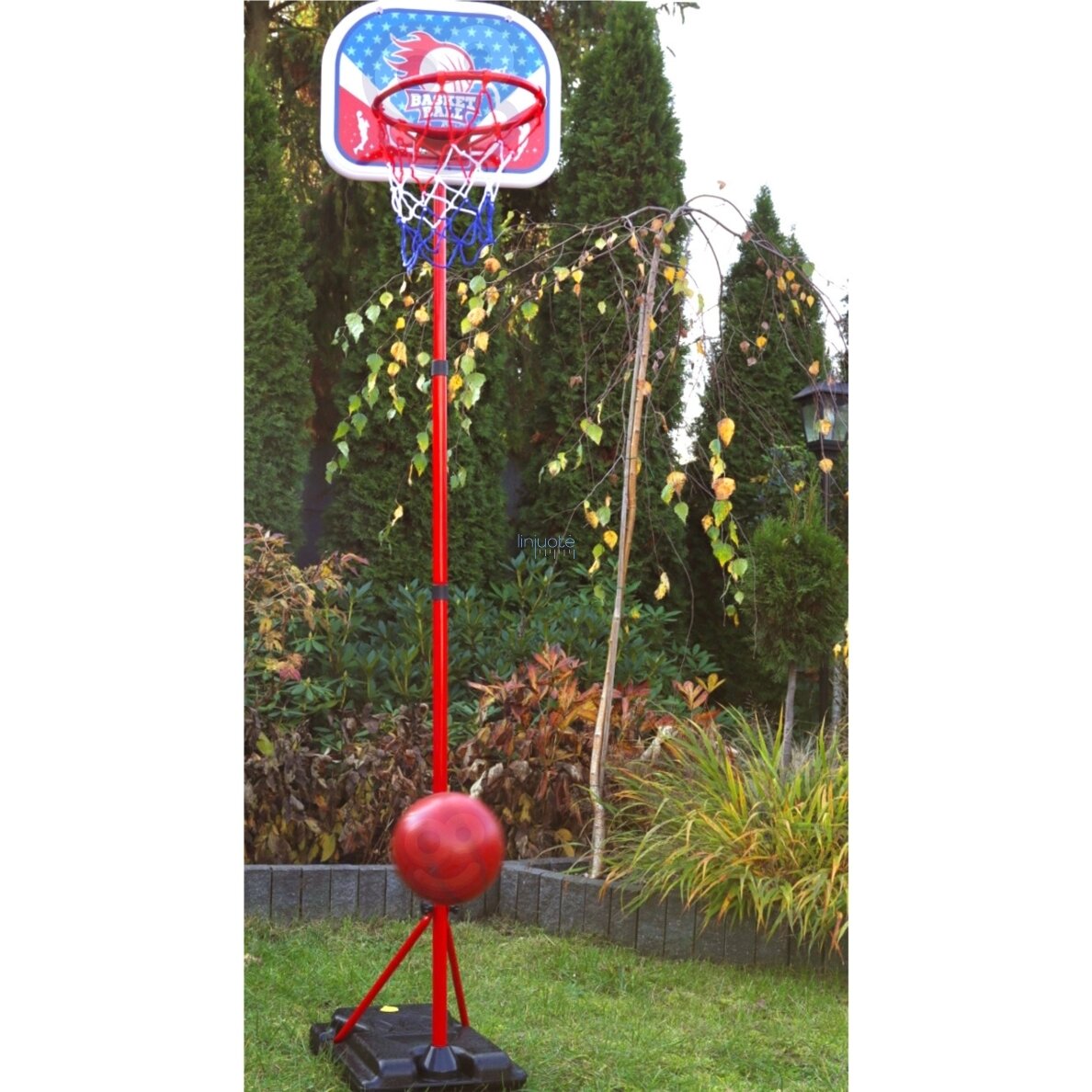 WOOPIE REGULIUOJAMO AUKŠČIO 90-170CM STOVINTIS KREPŠINIO RINKINYS + KAMUOLYS, 50391 5