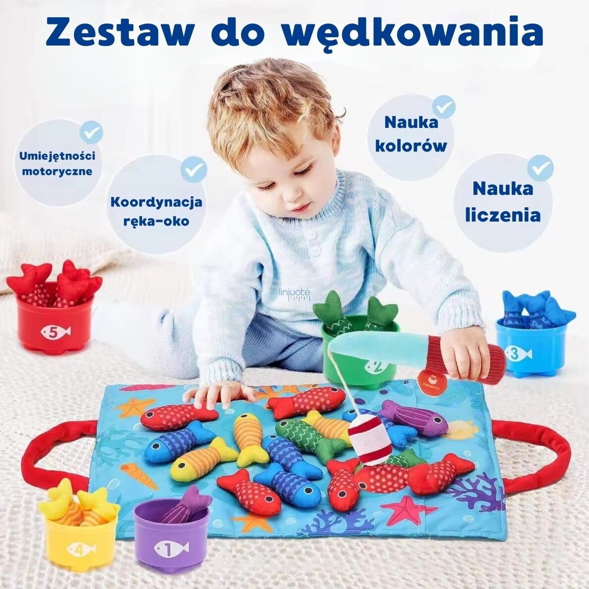 WOOPIE Mažojo Žvejo Skaičiavimo Mokymosi Komplektas, 22 Dalių 54566 2