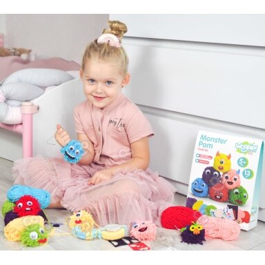 "WOOPIE ART&FUN KŪRYBINIS RINKINYS" PASIDARYK PATS "MONSTRAS POM", 41175 "WOOPIE ART&FUN KŪRYBINIS RINKINYS" PASIDARYK PATS "MONSTRAS POM", 41175