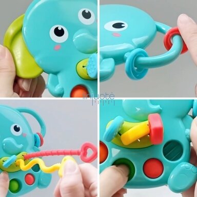 WOOPIE BABY SENSORINIS KRAMTUKAS MONTESSORI DRAMBLIUKAS 4IN1, 53675