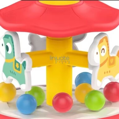 WOOPIE BABY Spalvoti Arkliukai Mėlynas Vėjo Malūnėlis Karuselė su Kamuoliukais WOOPIE BABY Spalvoti Arkliukai Mėlynas Vėjo Malūnėlis Karuselė su Kamuoliukais