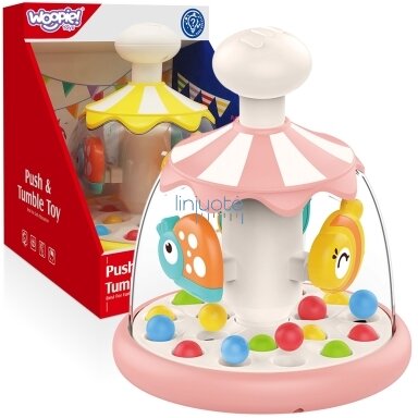 WOOPIE BABY Spalvoti Gyvūnėliai Rožinė Verpimo Žaislas su Kamuoliukais Karuselė WOOPIE BABY Spalvoti Gyvūnėliai Rožinė Verpimo Žaislas su Kamuoliukais Karuselė