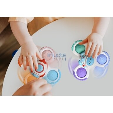 BABY SENSORINĖ PRIEMONĖ - SUKAMASIS SPINNERIS POP IT,3 vnt.,  47955