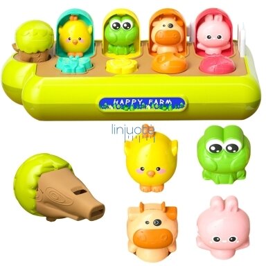 WOOPIE BABY Mokomasis Žaislas Iššokantys Gyvūnėliai Laiminga Ferma POP-UP WOOPIE BABY Mokomasis Žaislas Iššokantys Gyvūnėliai Laiminga Ferma POP-UP