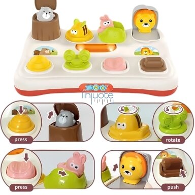 WOOPIE BABY Mokomasis Žaislas Iššokantys ZOO Gyvūnėliai Pop Up 52517 WOOPIE BABY Mokomasis Žaislas Iššokantys ZOO Gyvūnėliai Pop Up 52517