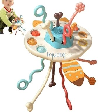 WOOPIE BABY Sensorinis Montessori Kramtukas Daugiafunkcinis Barškutis Lapė 51510