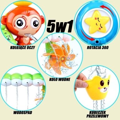 WOOPIE BABY Vandens Žaislas Voniai Beždžionė + Puodelis WOOPIE BABY Vandens Žaislas Voniai Beždžionė + Puodelis