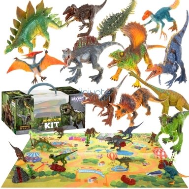 WOOPIE Didelis Dinozaurų Figūrėlių Rinkinys XXL + Kilimas "Priešistorinis Pasaulis" WOOPIE Didelis Dinozaurų Figūrėlių Rinkinys XXL + Kilimas "Priešistorinis Pasaulis"