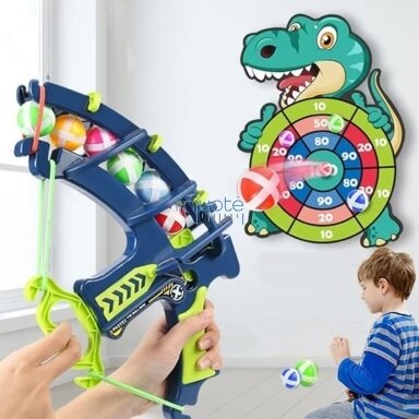 WOOPIE ĮGŪDŽIŲ ŽAIDIMAS SU VELCRO STRĖLĖMIS RINKINYS 2IN1 TAIKINYS + LANKAS DINO, 54535 WOOPIE ĮGŪDŽIŲ ŽAIDIMAS SU VELCRO STRĖLĖMIS RINKINYS 2IN1 TAIKINYS + LANKAS DINO, 54535