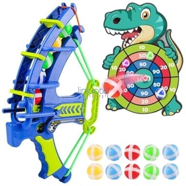 WOOPIE ĮGŪDŽIŲ ŽAIDIMAS SU VELCRO STRĖLĖMIS RINKINYS 2IN1 TAIKINYS + LANKAS DINO, 54535 WOOPIE ĮGŪDŽIŲ ŽAIDIMAS SU VELCRO STRĖLĖMIS RINKINYS 2IN1 TAIKINYS + LANKAS DINO, 54535