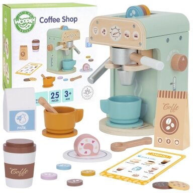 WOOPIE GREEN MEDINĖ KAVOS MAŠINA 25 DALIŲ KEPYKLĖLĖ BARISTA, 52715