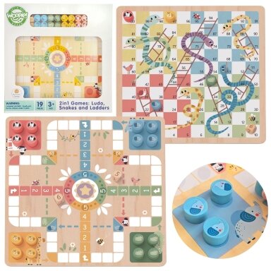 WOOPIE GREEN STALO ŽAIDIMAI LOGIKOS ŽAIDIMAI 2 IN 1 LUDO KINIETIS + IŠLAISVINK GYVŪNUS, 52746 WOOPIE GREEN STALO ŽAIDIMAI LOGIKOS ŽAIDIMAI 2 IN 1 LUDO KINIETIS + IŠLAISVINK GYVŪNUS, 52746