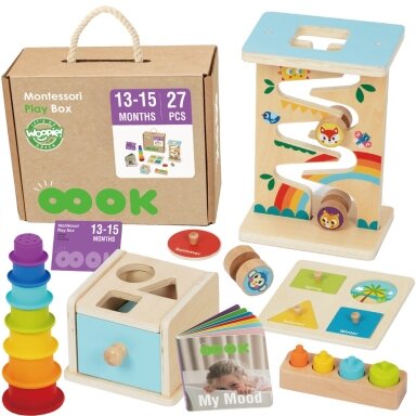 WOOPIE GREEN Dėžutė Montessori Edukacinė Sensorinė dėlionė, 58229 WOOPIE GREEN Dėžutė Montessori Edukacinė Sensorinė dėlionė, 58229