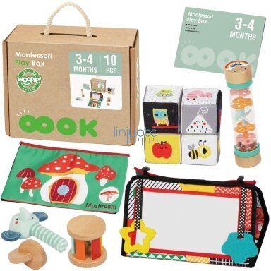 WOOPIE GREEN Dėžutė XXL Montessori Sensorika ir Švietimas rinkinys, 58199