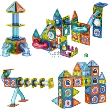 WOOPIE MAGNETINIAI 3D STATYBINIAI BLOKAI, MOKOMASIS RINKINYS „BALL TRACK“, 42EL,. 54917 WOOPIE MAGNETINIAI 3D STATYBINIAI BLOKAI, MOKOMASIS RINKINYS „BALL TRACK“, 42EL,. 54917