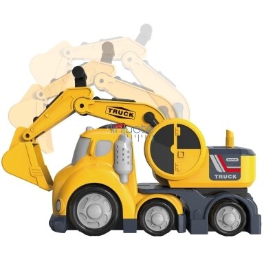 WOOPIE EKSKAVATORIUS CITY TRUCK SU GARSO IR ŠVIESOS EFEKTAIS, 53132 WOOPIE EKSKAVATORIUS CITY TRUCK SU GARSO IR ŠVIESOS EFEKTAIS, 53132