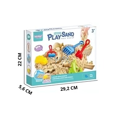 WOOPIE KINETINIS SMĖLIS 0,5 KG KOMPLEKTAS SU LENTELĖ IR FORMELĖMIS, 548010 WOOPIE KINETINIS SMĖLIS 0,5 KG KOMPLEKTAS SU LENTELĖ IR FORMELĖMIS, 548010