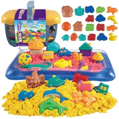 WOOPIE KINETINIS SMĖLIS 0,8 KG RINKINYS KREPŠELYJE SU FORMELĖMIS + BASEINAS, 54764 WOOPIE KINETINIS SMĖLIS 0,8 KG RINKINYS KREPŠELYJE SU FORMELĖMIS + BASEINAS, 54764