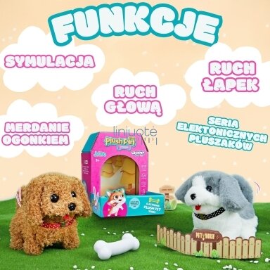 WOOPIE ŠUNIUKAS - INTERAKTYVUS MINKŠTAS ŽAISLAS SU KAULU, 55266 WOOPIE ŠUNIUKAS - INTERAKTYVUS MINKŠTAS ŽAISLAS SU KAULU, 55266
