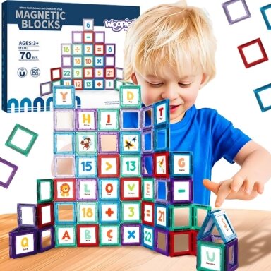 WOOPIE ERDVINIAI MAGNETINIAI BLOKAI - SKAIČIŲ MOKYMASIS, 70 EL., 54986 WOOPIE ERDVINIAI MAGNETINIAI BLOKAI - SKAIČIŲ MOKYMASIS, 70 EL., 54986