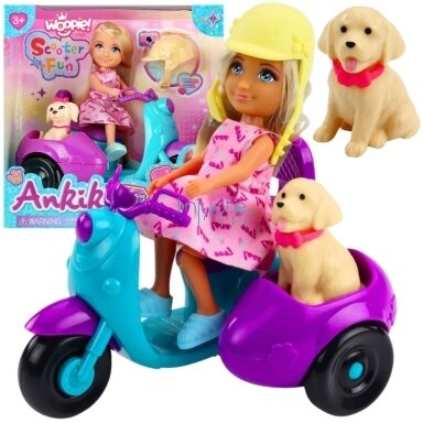WOOPIE ROYAL Lėlė ant Motorolerio su Šuniuku, 57697 WOOPIE ROYAL Lėlė ant Motorolerio su Šuniuku, 57697