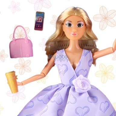 WOOPIE ROYAL Lėlė Lily Ilgi Blond Plaukai 30 cm Levandų Suknelė Priedai, 57833 WOOPIE ROYAL Lėlė Lily Ilgi Blond Plaukai 30 cm Levandų Suknelė Priedai, 57833