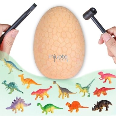 WOOPIE Dinozaurų Kiaušinio Kasinėjimo Rinkinys – 12 Dinozaurų 57048