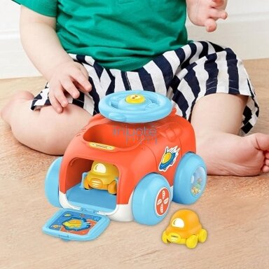 WOOPIE BABY AUTOMOBILIŲ PALEIDIMO ĮRENGINYS, AUTOMOBILIŲ KATAPULTOS RINKINYS, 47221