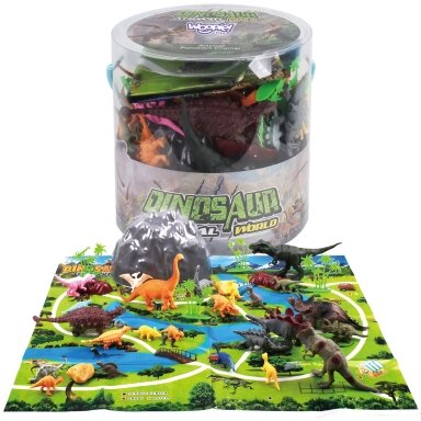 DINOZAURŲ FIGURĖLIŲ RINKINYS DĖŽŪTĖJE, 34 EL., 47153 DINOZAURŲ FIGURĖLIŲ RINKINYS DĖŽŪTĖJE, 34 EL., 47153