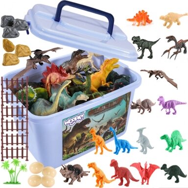 DINOZAURŲ FIGURĖLIŲ RINKINYS DĖŽŪTĖJE, 40vnt., 47160 DINOZAURŲ FIGURĖLIŲ RINKINYS DĖŽŪTĖJE, 40vnt., 47160