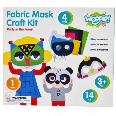 WOOPIE ART&FUN KŪRYBINIS RINKINYS „PASIDARYK PATS“ VELTINIO KAUKĖS 4 VNT., 41168 12