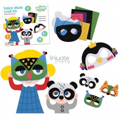 WOOPIE ART&FUN KŪRYBINIS RINKINYS „PASIDARYK PATS“ VELTINIO KAUKĖS 4 VNT., 41168 13