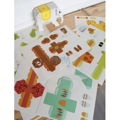 WOOPIE ART&FUN 3D DIY ORIGAMI KŪRYBINIS RINKINYS 10 GYVŪNŲ, 44947 17
