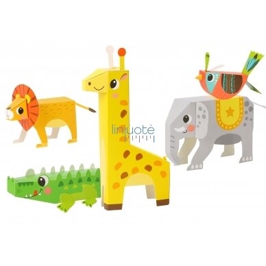 WOOPIE ART&FUN 3D DIY ORIGAMI KŪRYBINIS RINKINYS 10 GYVŪNŲ, 44947 8
